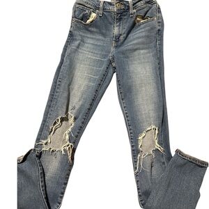 Levi's Women's Distressed Blue Skinny Jeans
